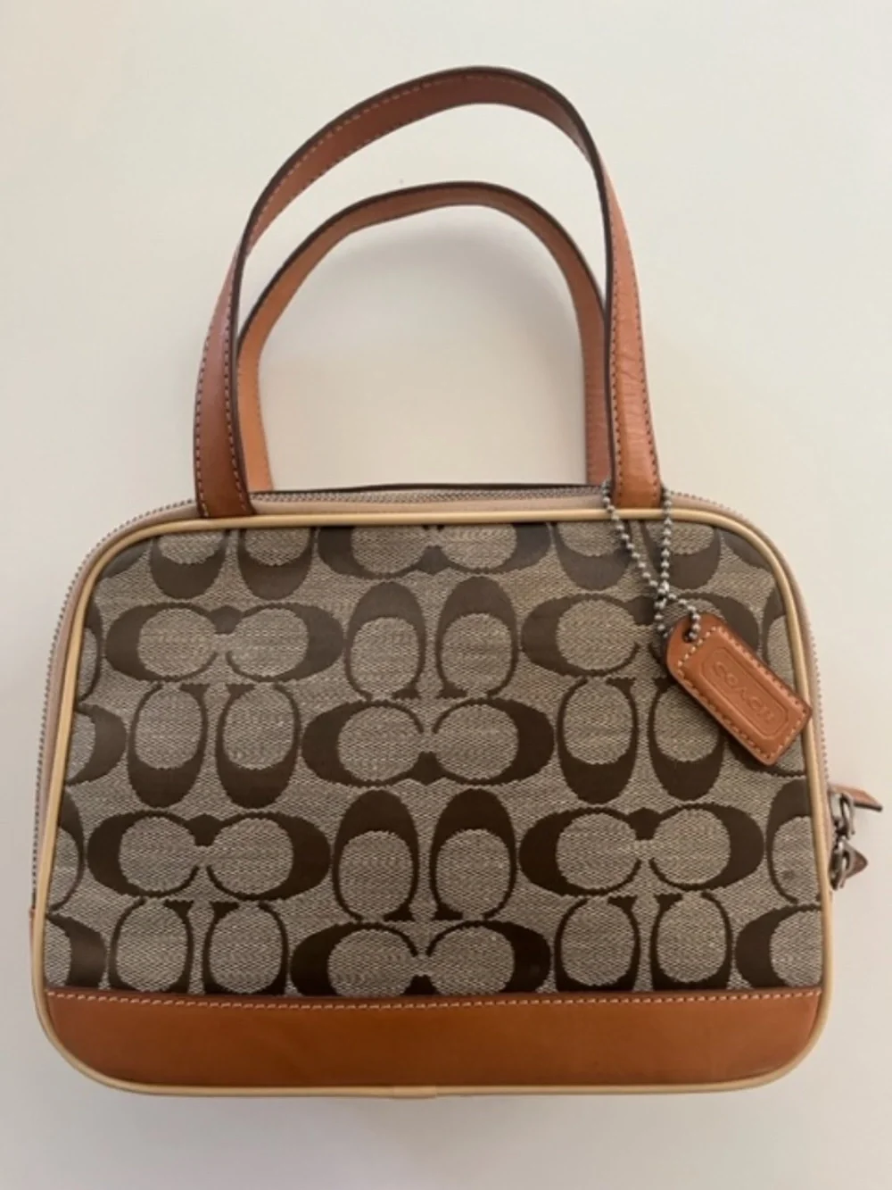 Rare Coach double zip satchel bag